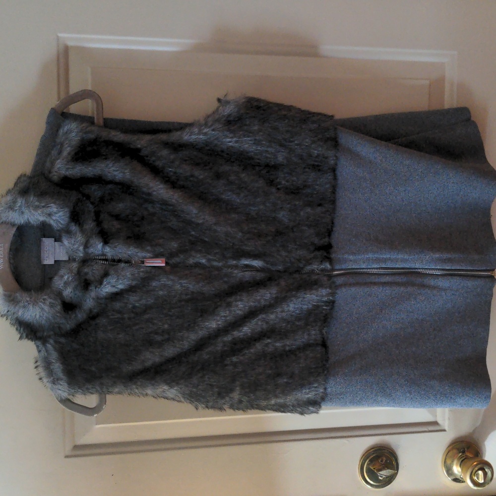 Chico's Faux Fur Knit Vest